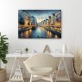 OBRAZ ROMANTICKÉ MĚSTO U VODY - OBRAZY MĚSTA - OBRAZY