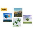 CANVAS PRINT SET HOT AIR BALLOON FLIGHT OVER THE LANDSCAPE - SET OF PICTURES - PICTURES