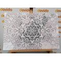 CANVAS PRINT ETHNIC MANDALA IN BLACK AND WHITE - BLACK AND WHITE PICTURES - PICTURES