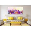 CANVAS PRINT NEW YORK CITY IN WATERCOLOR DESIGN - PICTURES OF CITIES - PICTURES