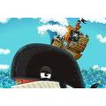 CANVAS PRINT PIRATE SHIP ON A WHALE - CHILDRENS PICTURES - PICTURES