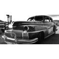 CANVAS PRINT CAR AT A JUNKYARD IN BLACK AND WHITE - BLACK AND WHITE PICTURES - PICTURES