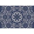 SELF ADHESIVE WALLPAPER WHITE MANDALA ON A BLUE BACKGROUND - SELF-ADHESIVE WALLPAPERS - WALLPAPERS