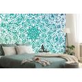 SELF ADHESIVE WALLPAPER BLUE-GREEN MANDALA - SELF-ADHESIVE WALLPAPERS - WALLPAPERS