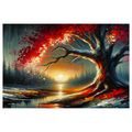 OBRAZ STROM ŽIVOTA PŘI ZÁPADU SLUNCE - OBRAZY STROMY ŽIVOTA - OBRAZY