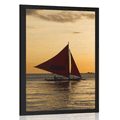 AFFICHE BEAU COUCHER DE SOLEIL SUR LA MER - NATURE - AFFICHES