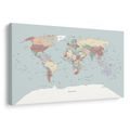 WANDBILD BUNTE WELTKARTE - WELTKARTEN ALS BILDER - BILDER