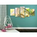 5-PIECE CANVAS PRINT SLEEPING BUDDHA - PICTURES FENG SHUI - PICTURES