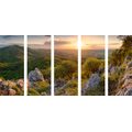 5-PIECE CANVAS PRINT NATURE BATHED IN THE SUN - PICTURES OF NATURE AND LANDSCAPE - PICTURES