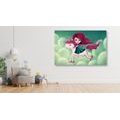 CANVAS PRINT LITTLE GIRL WITH A UNICORN - CHILDRENS PICTURES - PICTURES