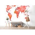 WALLPAPER CONTINENTS IN RED COLOR - WALLPAPERS MAPS - WALLPAPERS