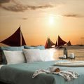 WALL MURAL SUNSET AT SEA - WALLPAPERS NATURE - WALLPAPERS