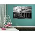 CANVAS PRINT ROMAN BASILICA IN BLACK AND WHITE - BLACK AND WHITE PICTURES - PICTURES