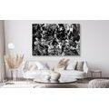CANVAS PRINT ARTISTIC SKULL IN BLACK AND WHITE - BLACK AND WHITE PICTURES - PICTURES