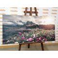 CANVAS PRINT MEADOW OF BLOOMING FLOWERS - PICTURES OF NATURE AND LANDSCAPE - PICTURES