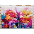 CANVAS PRINT ABSTRACT COLORFUL FLOWERS - ABSTRACT PICTURES - PICTURES