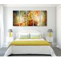 5-PIECE CANVAS PRINT TREE OF LIFE WITH A SPACE ABSTRACTION - PICTURES FENG SHUI - PICTURES