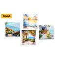 CANVAS PRINT SET SUNRISE BY THE SEA - SET OF PICTURES - PICTURES