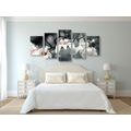 5-PIECE CANVAS PRINT AWAKENING MAGNOLIA - PICTURES FLOWERS - PICTURES