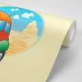 PAPIER PEINT VOITURE EN VOYAGE - PAPIER PEINT POUR ENFANTS - PAPIER PEINT