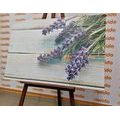 QUADRO DI LAVANDA SU SFONDO IN LEGNO - QUADRI DI FIORI - QUADRI