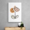 WANDBILD MINIMALISTISCHE BLUME AUF WEISSEM HINTERGRUND NO1 - BILDER BLUMEN - BILDER