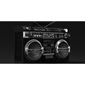 CANVAS PRINT DISCO RADIO FROM THE 90S IN BLACK AND WHITE - BLACK AND WHITE PICTURES - PICTURES