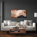 WANDBILD MODERNE KOMPOSITION AUS BLÄTTERN UND KURVEN - WANDBILDER ABSTRAKTE FORMEN - BILDER