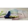 5-PIECE CANVAS PRINT ORIENTAL STONES - PICTURES FENG SHUI - PICTURES