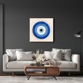 TABLEAU SUR TOILE – ŒIL TALISMANIQUE BLEU ABSTRAIT - TABLEAUX PAR THÈME - TABLEAUX
