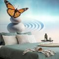 SELF ADHESIVE WALLPAPER BALANCE OF STONES WITH A BUTTERFLY - SELF-ADHESIVE WALLPAPERS - WALLPAPERS