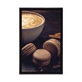 POSTER COFFEE WITH CHOCOLATE MACARONS - WITH A KITCHEN MOTIF - POSTERS