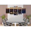 5-PIECE CANVAS PRINT AERIAL VIEW OF TOWER BRIDGE - PICTURES OF CITIES - PICTURES