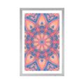 POSTER MIT PASSEPARTOUT HYPNOTISCHES MANDALA - FENG SHUI - POSTER