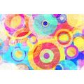 CANVAS PRINT CIRCLES FULL OF COLORS - POP ART PICTURES - PICTURES