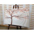 CANVAS PRINT MODERN TREE ON AN ABSTRACT BACKGROUND - ABSTRACT PICTURES - PICTURES