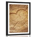 POSTER – CUORE INTAGLIATO SU CEPPO - AMORE - POSTER