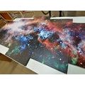 QUADRO IN 5 PARTI GALASSIA INFINITA - QUADRI DELLO SPAZIO E DELLE STELLE - QUADRI