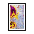 POSTER WITH MOUNT ABSTRACTION IN EBRU STYLE - ABSTRACT AND PATTERNED - POSTERS