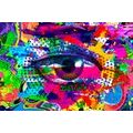 WANDBILD MENSCHLICHES AUGE IM POP-ART-STIL - POP-ART-BILDER - BILDER