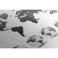 CANVAS PRINT GLOBES WITH A WORLD MAP IN BLACK AND WHITE - PICTURES OF MAPS - PICTURES