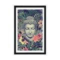 AFFICHE AVEC MONTURE BOUDDHA SUR FOND EXOTIQUE - FENG SHUI - AFFICHES