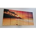 5-PIECE CANVAS PRINT SUNSET IN SRI LANKA - PICTURES OF NATURE AND LANDSCAPE - PICTURES