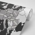 PAPIER PEINT AUTOCOLLANT CARTE EN NOIR ET BLANC AVEC LES NOMS DES PAYS DE L'UE - PAPIERS PEINTS AUTOCOLLANTS - PAPIER PEINT