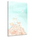 STAMPA SU TELA – DONNA SUL MARE APERTO - QUADRI ASTRATTO - STAMPE E QUADRI