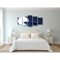 5-PIECE CANVAS PRINT BEAUTIFUL ZEN STONES AND A FULL MOON - PICTURES FENG SHUI - PICTURES