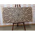 CANVAS PRINT MANDALA WITH AN ABSTRACT NATURAL PATTERN - PICTURES FENG SHUI - PICTURES