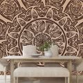 SELF ADHESIVE WALLPAPER MANDALA WITH AN ABSTRACT FOLKLORE PATTERN - SELF-ADHESIVE WALLPAPERS - WALLPAPERS