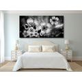 IMPRESSION SUR TOILE FANTAISIE FLORALE EN NOIR ET BLANC - IMPRESSIONS SUR TOILE NOIR ET BLANC - IMPRESSION SUR TOILE