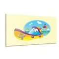 CANVAS PRINT ADVENTURE ON A BOAT - CHILDRENS PICTURES - PICTURES